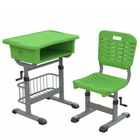 Ensemble bureau et chaise robustes pour école, réglables en hauteur avec tiroir de rangement, pour mobilier de salle de classe et de centre de formation