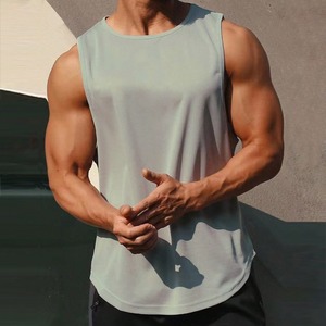 Débardeur de sport décontracté pour homme en polyester respirant à séchage rapide, col rond, sans manches, pour la course à pied, la remise en forme, la randonnée, l'alpinisme - Product Image 1
