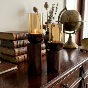 Round Wooden <b>Tea</b> <b>Light</b> Holder Handmade Home Decor <b>Christmas</b> - Product Image 1