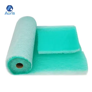 Sala de pintura de fibra de vidrio Filtro de aire medio Filtro de piso de bloque de pintura de fibra de vidrio verde y blanco
