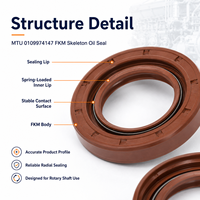 Joint d'étanchéité radial FKM pour arbre de moteur marin MTU 0109974147, support de dessin et d'échantillon sur mesure OEM pour la production d'énergie