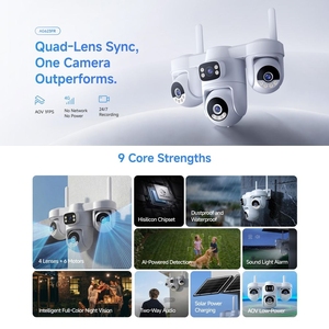 Cámara de Seguridad Solar 4G LTE Inalámbrica 4K con Doble Lente PTZ, Alimentada por Batería, Detección Humana por IA, Cámara para Exteriores - Product Image 5
