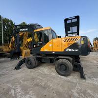 Excavatrice sur pneus Hyundai 210w-9T d'occasion en bon état, 21 tonnes, modèle 210w-9T à vendre