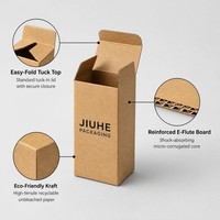 Boîtes pliantes en papier kraft personnalisées, emballages en carton ondulé recyclables avec logo imprimé pour la présentation en magasin