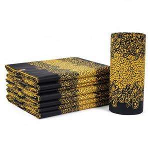 En stock, garantie de livraison : Tissu Ankara Wax Print noir et <span class=keywords><strong>marron</strong></span> foncé à pois, pour tenue traditionnelle africaine, <span class=keywords><strong>Pagne</strong></span> Capulana Calico - Product Image 1