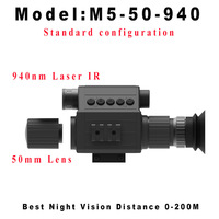 Lunettes de vision nocturne M5 1080P numériques avec objectif 50 mm et laser