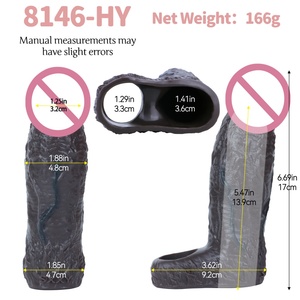 Extensor de Pene SXXY de 17 cm de Longitud, Color Negro, Funda para Pene, Accesorio para Retrasar la Eyaculación, Juguetes Sexuales para Parejas - Product Image 2