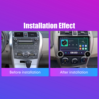 Radio Mobil Layar QLED 2 Din 11,8 Inci 2K dengan Dua Tombol untuk Toyota Corolla 2007-2013, Pemutar Multimedia Android Auto Carplay
