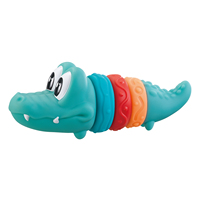 Jouet créatif en PVC en forme de crocodile, 3 cercles imbriqués, à monter soi-même, en plastique souple, mignon, interactif, éducatif, pour la maternelle, vente chaude