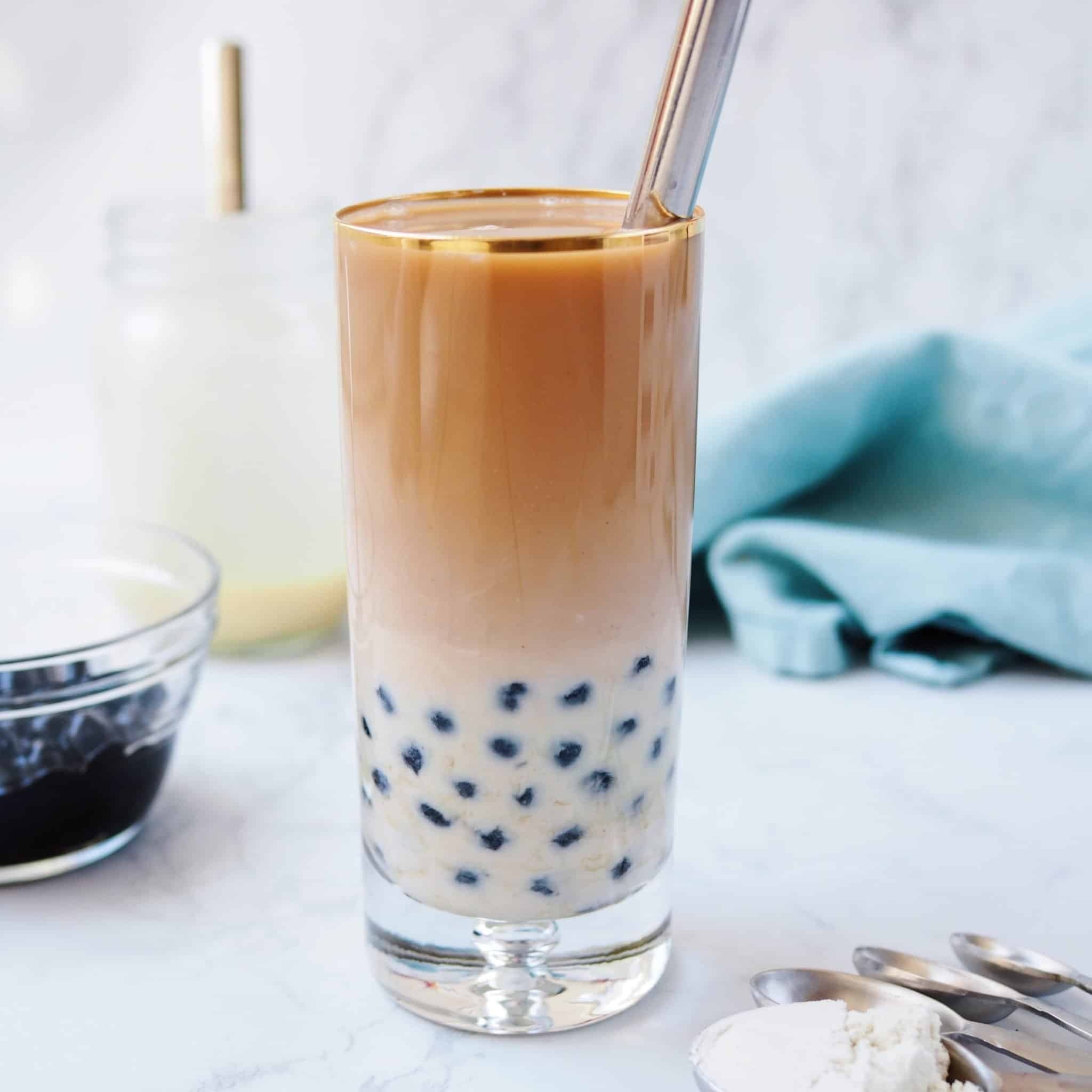 Мгновенный поставщик жемчужин Tapioca, пузырьковый чай, комплексное обслуживание с пла соломинкой