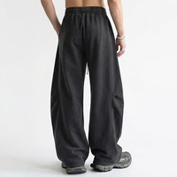Pantalon de survêtement homme personnalisé, coupe ample oversize, style streetwear, en molleton de coton 320G, effet délavé vintage, respirant