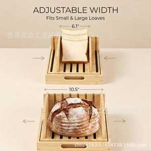 Wooden <b>Bread</b> Slicer With Bamboo Divider Adjustable Thickness For Baking Toast - Product Image 4