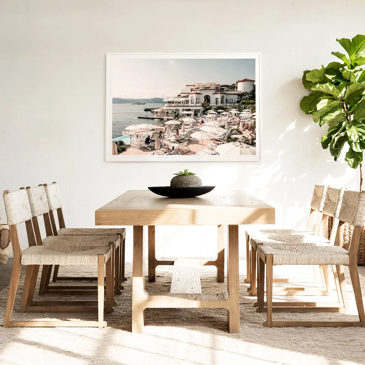 Comfortable indoor furniture living room design supplier cracked oak natural dinning table