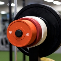 Plaques de poids fractionnelles recouvertes de caoutchouc 0,5-2,5 kg, plaques de bumper olympiques, fournisseur d'équipements de fitness pour salle de sport