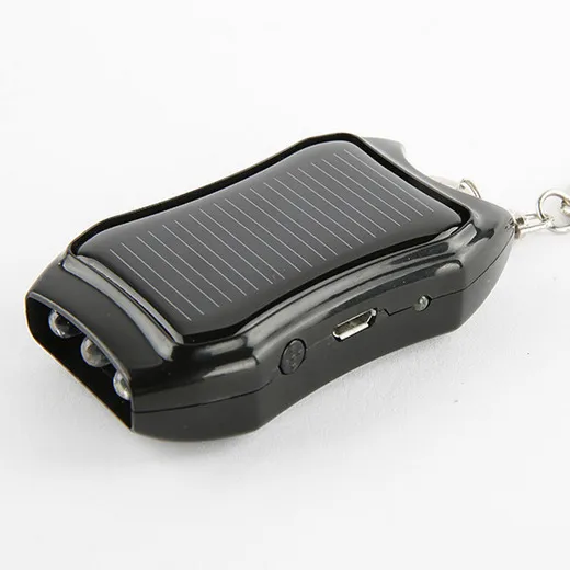 Porte-clé avec chargeur solaire, lampe solaire, porte-clés, Power Bank, lampe de poche