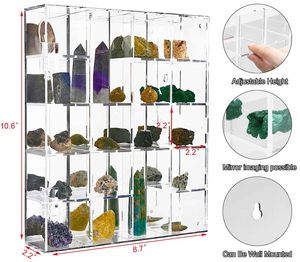 Factory Custom <strong>Adjustable</strong> Shelves Clear Acrylic Rock Collectibles <strong>Display</strong> <strong>Case</strong> Lucite Stone Mineral Showcase Acrylic <strong>Display</strong> - Product Image 2