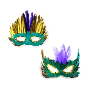 Feder maske Venetian Mardi Gras Frauen Kostüm Masken Maskerade Feiertage Party begünstigt Party Maske
