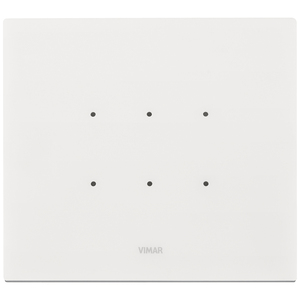 Vimar <b>Touch</b> <b>Switch</b> Panel 6 Button White Wall Mounted Remote Control - Product Image 1