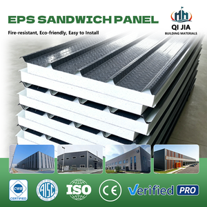 Panneau sandwich EPS ignifuge à installation facile pour mur extérieur de chambre froide, utilisation en parc, construction écologique, <span class=keywords><strong>isolation</strong></span> économique - Product Image 1