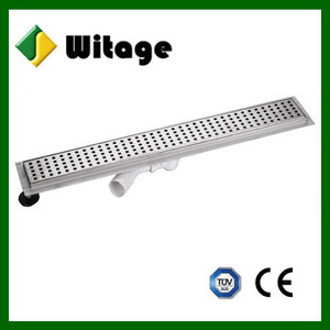 Cubierta de drenaje de ducha de baño, tubo de drenaje lineal de acero inoxidable, rectangular, larga - Product Image 6