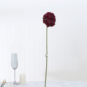 Fleurs artificielles réalistes en gros : Scabiosa Pom-pom et <span class=keywords><strong>Allium</strong></span> plissé floqué pour la décoration moderne de la maison et des mariages - Product Image 3