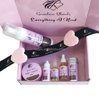Boîtes d'installation de perruques personnalisées avec votre logo, emballage à marque privée, spray teinté imperméable pour dentelle et kit de colle forte pour dentelle