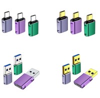 Adaptor USB 3.0 ke Tipe C 5Gbps Transfer Data Logam Aluminium Adaptor OTG untuk Smartphone Laptop Tablet PC Mac