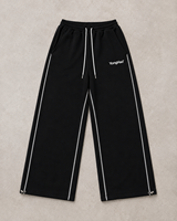 Pantalon de survêtement large pour homme, personnalisé OEM/ODM, en molleton bouclette, avec cordon de serrage à la taille, rayures latérales, style streetwear décontracté