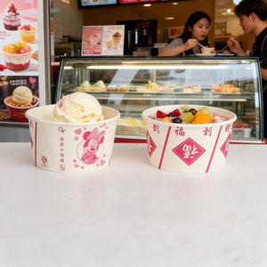 Bol en papier jetable, bol en papier biodégradable <span class=keywords><strong>pour</strong></span> barbecue en plein air, fondue, gâteau, plats à <span class=keywords><strong>emporter</strong></span>, pain, capacité de 430 ml <span class=keywords><strong>pour</strong></span> les fêtes, le camping - Product Image 1