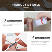 Étiquette auto-adhésive de bijoux en PVC blanc de haute qualité personnalisée en usine