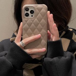 Shanhai 15 14 13 12 16 Pro Max 11 Mini XR 7 8 SE sang trọng hình học vải thiều mô hình da trường hợp điện thoại - Product Image 2