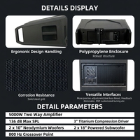 IMPACTO-218A Produk Terbaru Neodymium Line Array Subwoofer Profesional Ganda 18 inci untuk Pernikahan, Aula Pertemuan, Speaker Aktif