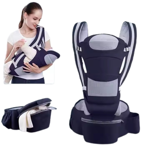 เป้อุ้มเด็ก6-in-1พร้อมที่รองเอว/ที่นั่งสะโพกสำหรับให้นมลูกหนึ่งขนาดเหมาะกับทุกขนาด-ปรับให้เข้ากับทารกแรกเกิดทารกและเด็กวัยหัดเดิน