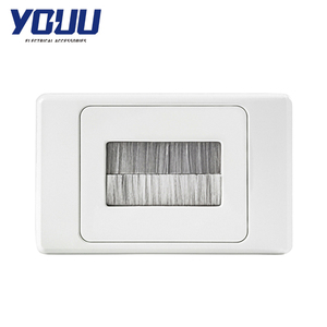 YOUU Plaque murale de passage pour gestion de câbles encastrée pour câbles TV, blanche - Product Image 3