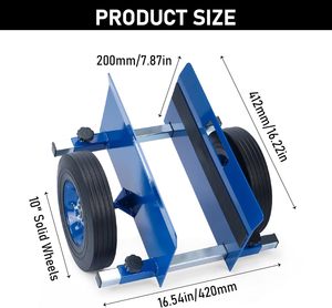 Heavy Duty 1100LBS Panel <span class=keywords><strong>Dolly</strong></span> 10 \ "Ruedas sólidas Drywall Mover Puerta ajustable <span class=keywords><strong>Dolly</strong></span> Cart Manejo de materiales Todo terreno - Product Image 2