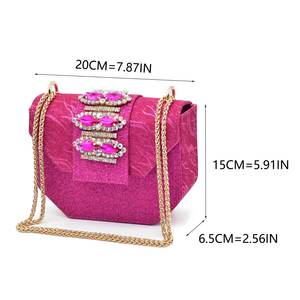 Inmyshop Vendita Calda Set di Scarpe e Borsa in Pelle PU Italiana di Alta Qualità con Strass <span class=keywords><strong>Tacco</strong></span> <span class=keywords><strong>Basso</strong></span> Bellissimo Set di Scarpe e Borsa da <span class=keywords><strong>Donna</strong></span> per Feste Africane - Product Image 6