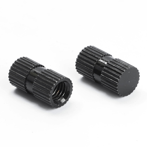 Tuerca de latón con rosca, chapada en zinc negro, moleteada, para moldeo por inyección e impresión 3D, para orificio ciego, M3-M10 - Product Image 1