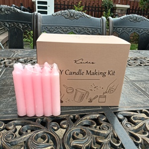 Keidas màu chính tả kêu vang ánh sáng nến bán buôn Giáng sinh paraffin sáp kỳ nghỉ nghệ thuật nến trụ cột chính tả màu xanh lá cây Flameless - Product Image 2