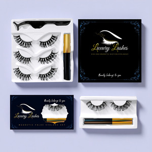 Ensemble de <span class=keywords><strong>faux</strong></span> <span class=keywords><strong>cils</strong></span> magnétiques 3D en vison synthétique, style volumineux, avec eye-liner magnétique pour <span class=keywords><strong>cils</strong></span> - Product Image 3
