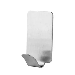 Auto Adhesivo de pared de acero inoxidable montaje toalla capa carril percha gancho de Metal