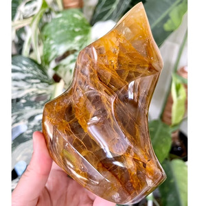 ผลิตภัณฑ์ใหม่ คริสตัลสีเหลืองเฮมาโทอิด โกลด์ ฮีลเลอร์ เฟลมทอร์ช สโตนสโตน สำหรับตกแต่งบ้าน - Product Image 4