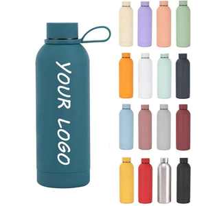 Thermos à café en acier inoxydable à double paroi, écologique, avec logo personnalisé, vente en gros, avec poignée et couvercle - Product Image 1