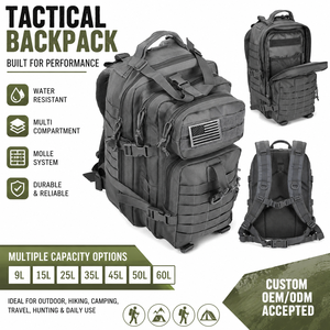 9l 15l 25l 35l 45l 50l 60l New Custom High Quality Waterproof Outdoor <b>Bag</b> Rucksack Pack Molle Tactical Backpack for Men - Product Image 1
