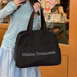 Bolso de Mano Oxford de Gran Capacidad para Mujer, Color Sólido, Bolso de Hombro Único, Lona con Cremallera, para Todas las Temporadas, Moda, Documentos, Libros, Portátil - Product Image 6