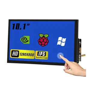 Tampilan Raspberry Pi 10.1 inci layar sentuh, tampilan 10.1 "1280x800 dengan speaker untuk Raspberry Pi