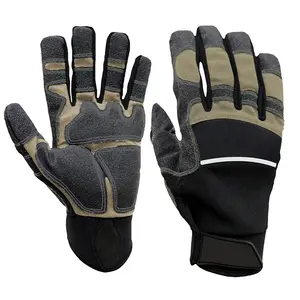 Stylish Touch Screen Dual-Layer Abrasion Resistant Winter Gloves PVC Reinforced Patch Full Finger Safety Gloves