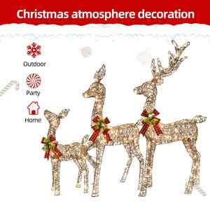 Reno Marrón Decorativo para Exteriores, Listo para Enviar, con Luz LED Impermeable IP65, Entrega Rápida Disponible - Product Image 2