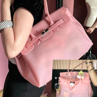 Bolso Jelly Firkin, Nueva Colección de Verano, PVC con Diseño de Caramelos, Resistente al Agua, Gran Capacidad, Bolso Tote de Uso Diario, Bolso de Hombro Draasher