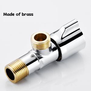 Válvula angular manual de latón de 1/2 pulgada para agua fría y caliente, válvula triangular para calentador de agua doméstico con característica antideflagrante para inodoro - Product Image 3