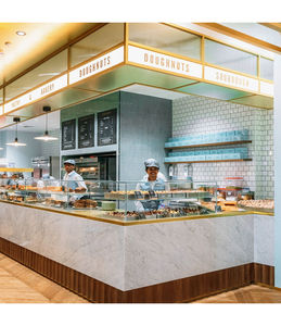 Moderna Cocina de <span class=keywords><strong>Sushi</strong></span> con Diseño de Congelador Integrado, Barra Curva de Piedra Artificial - Product Image 6